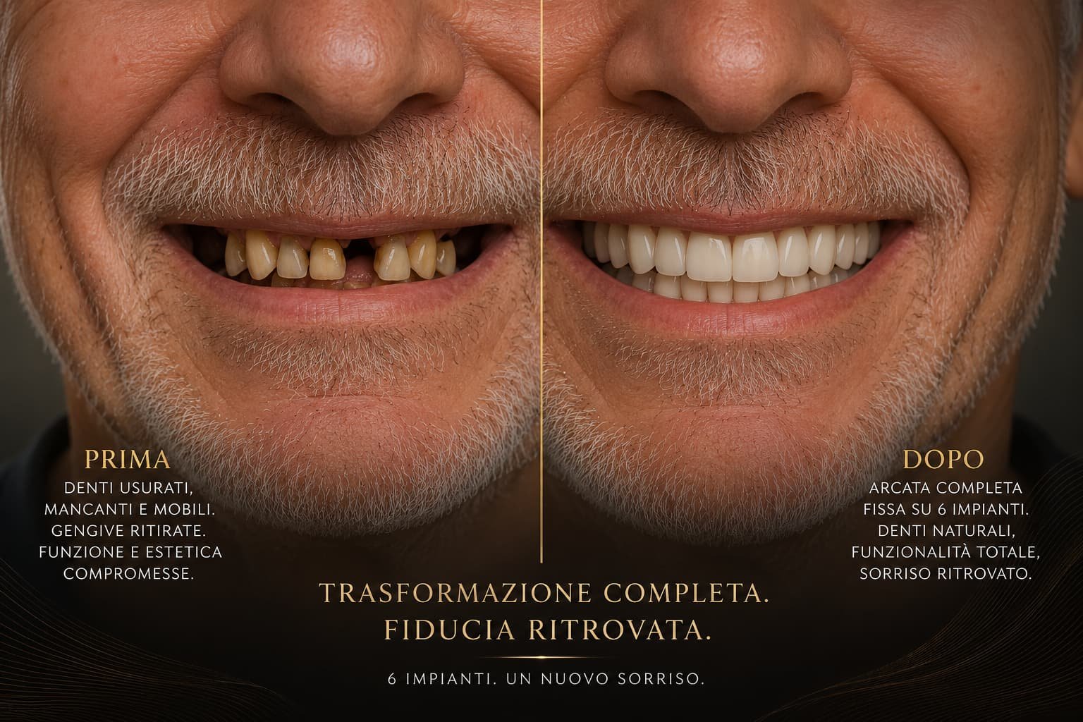 All-on-6 dental implants before and after – Kocaqi Dental Clinic Tirana Albania