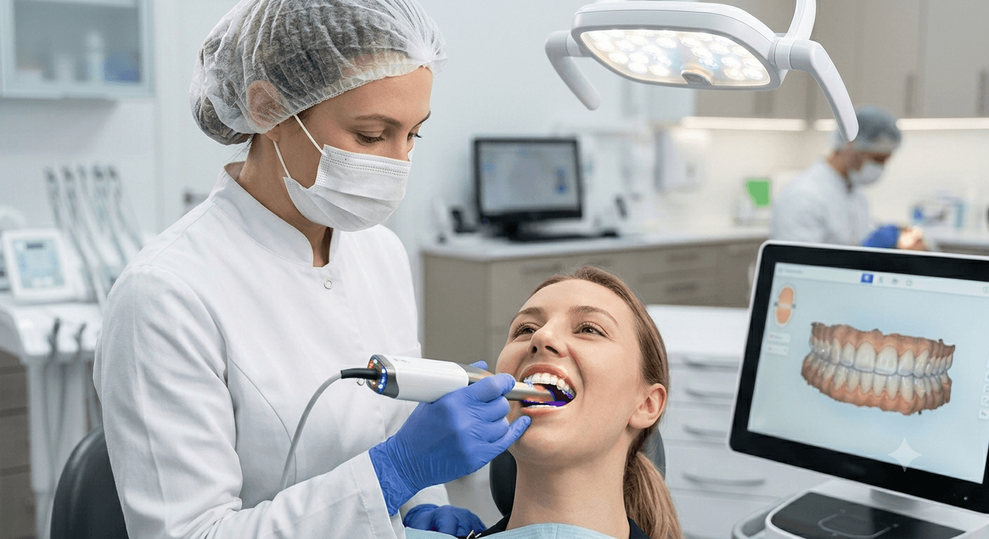 Digital intraoral scan for clear aligner treatment – Kocaqi Dental Clinic Tirana