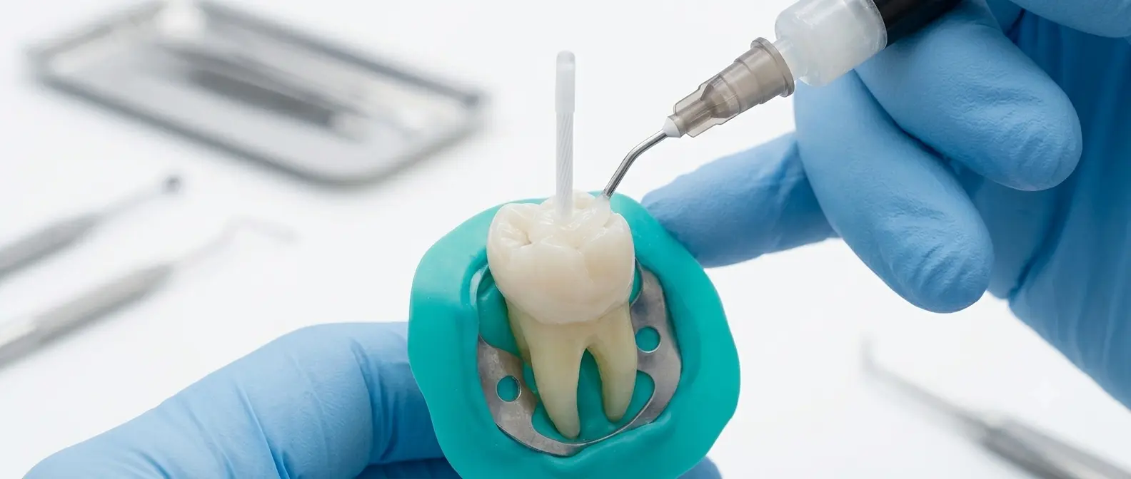 Fiber post placement in root canal – Kocaqi Dental Albania