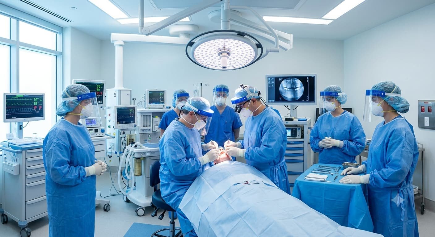 Jaw surgery operating theatre – Kocaqi Dental Clinic Tirana Albania